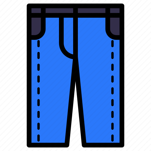 Jeans, trouser, pants, clothes, wear icon - Download on Iconfinder