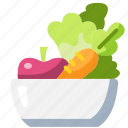 diet, food, broccoli, healthy, and, restaurant, carrot, bowl