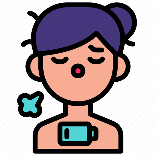 Fatigue, stress, tired, women, menopause, menopausal, menstrual icon - Download on Iconfinder