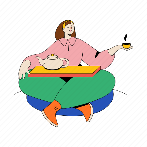 Conducting, tea, ceremony, cup, drink, guidance, coffee illustration - Download on Iconfinder