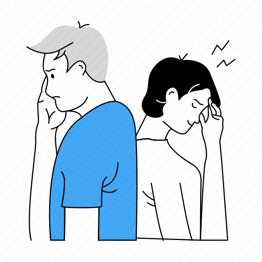 Depressing thoughts, depressed man, sad man, sad thoughts, depressed person illustration - Download on Iconfinder