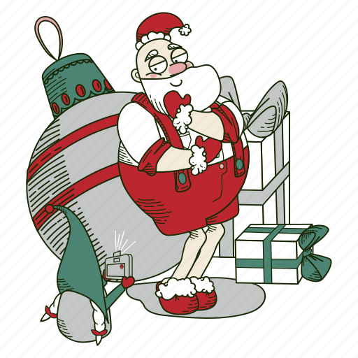 Santa, posing, photo, camera, christmas, picture, xmas illustration - Download on Iconfinder