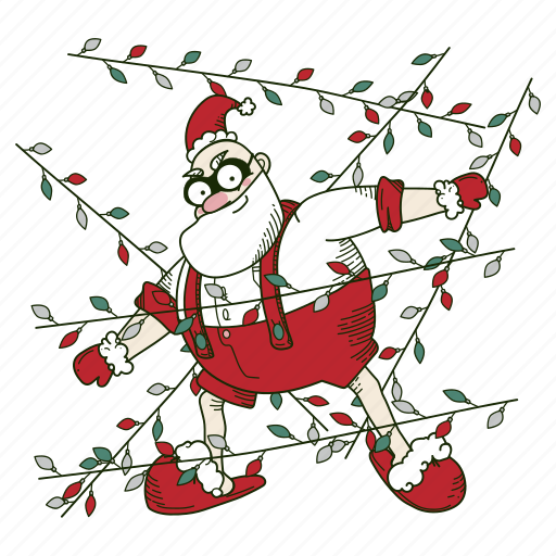 Santa, spy, claus, xmas, christmas, decoration, new year illustration - Download on Iconfinder