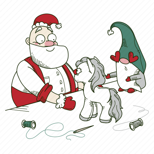 Santa, work, christmas, xmas, winter, gift, present illustration - Download on Iconfinder
