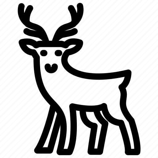 Deer, animal, forest, leaf, nature, reindeer, wildlife icon - Download on Iconfinder