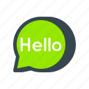 chat, conversation, greeting, hello, message, salutaion, text