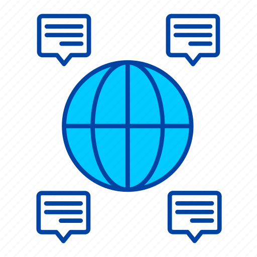 World, chat, communication, network icon - Download on Iconfinder