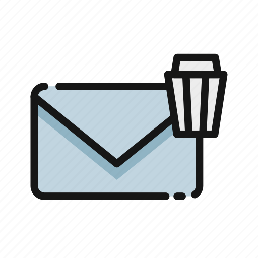 Deleted, erase, letter, mail, message, notification, trash icon - Download on Iconfinder
