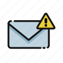 caution, importrant, letter, message, notification, spam, warning