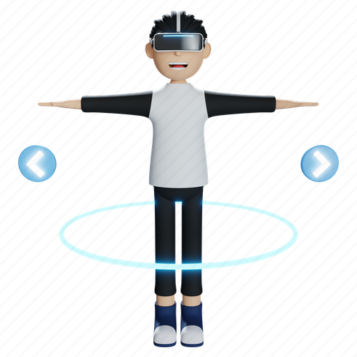 Choose, avatar, body, movement, virtual, reality, metaverse 3D illustration - Download on Iconfinder