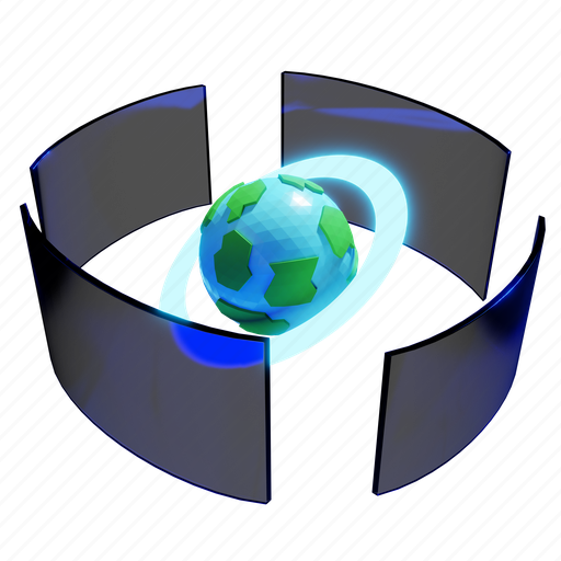 Digital, world, globe, planet, online, community, future 3D illustration - Download on Iconfinder