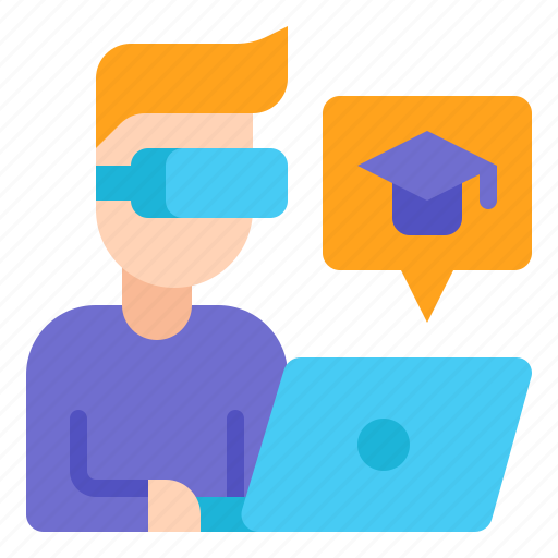Education, metaverse, study, online, classroom, virtual, reality icon - Download on Iconfinder