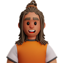 dreadlocked, man, dreadlocked man, dreadlocket hair, hairstyle, short cloth, young boy, lifestyle, metapeople, metaverse, character, male, boy, person, avatar