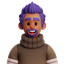 mohawk, hair, man, mohawk hair man, mohawk hairstyle, fashion, long shirt, punk man, global avatar, profile picture, metapeople, metaverse, user, character, people, person, avatar 