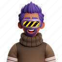 mohawk, hair, man, with, vr, mohawk hair man with vr, mohawk hairstyle, future technology, user, profile, male, young boy, young man, guy, glasses, people, person, avatar, character 