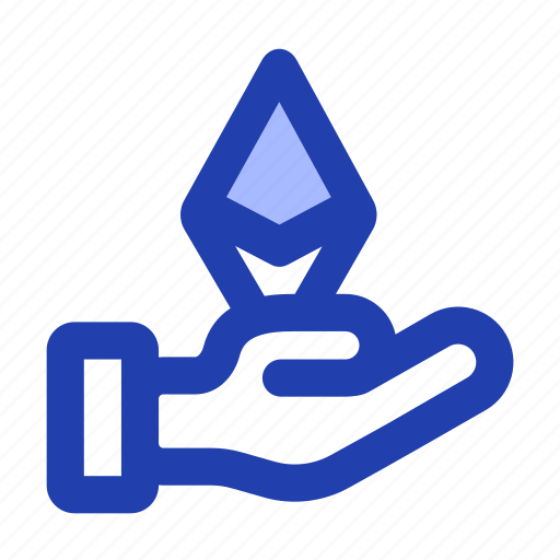 Ethereum, gift, virtual, hand icon - Download on Iconfinder