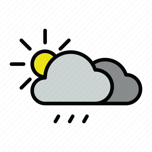 Meteo, rain, rainy, sun icon - Download on Iconfinder