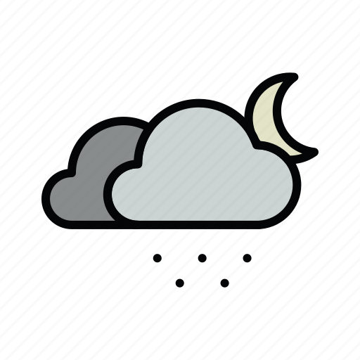 Meteo, moon, night, snow, snowy icon - Download on Iconfinder