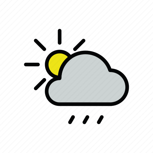 Meteo, rain, rainy, sun icon - Download on Iconfinder