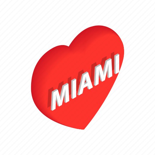 City, design, isometric, label, love, miami, summer icon - Download on Iconfinder