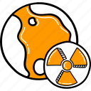 nuclear, atomic symbol, warning sign, vector, illustration, concept, nuclear weapon
