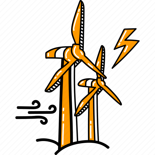 Windmill, electricity, energy, generator, turbine, wind, vector icon - Download on Iconfinder