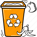 recycle bin, trash bin, trash, vector, illustration, concept