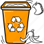 recycle bin, trash bin, trash, vector, illustration, concept 