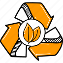 recycle, plant, recycling, nature, vector, illustration, concept