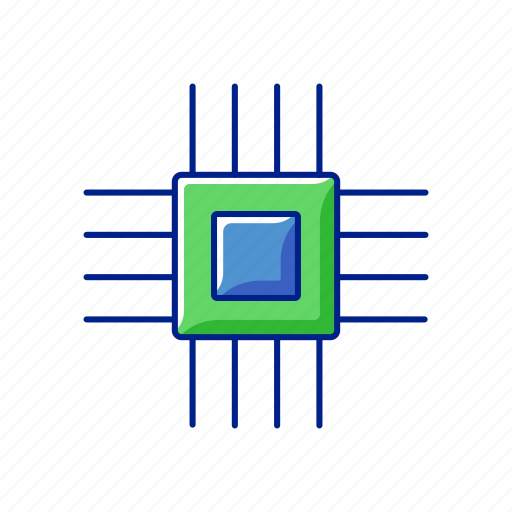 Microcircuit, microchip, computer, detail icon - Download on Iconfinder