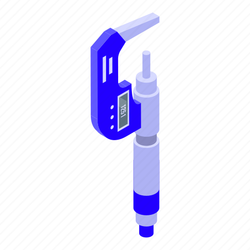 Digital, micrometer, isometric icon - Download on Iconfinder