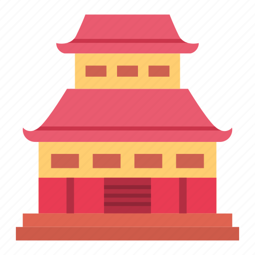 Temple, building, religion, chinese temple, landmark, monument, shrine icon - Download on Iconfinder