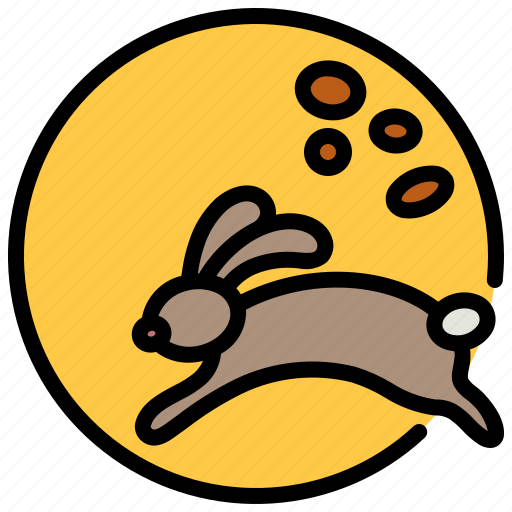Bunny, fullmoon, jump, moon, night, rabbit icon - Download on Iconfinder