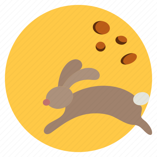 Animal, bunny, full moon, jump, moon, night, rabbit icon - Download on Iconfinder
