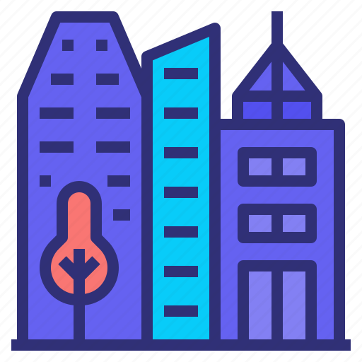 Urban, city, downtown, building, skyscraper, property, urban area icon - Download on Iconfinder