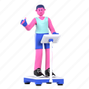 weight scale, measure, weighing, diet, measurement, fitness, gym, 3d character