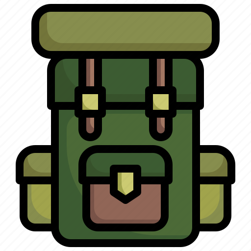 Backpack, soldier, hiking, war, army icon - Download on Iconfinder