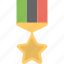 army badge, emblem, honor symbol, military medal, star reward 