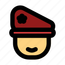 commander, beret, military, uniform