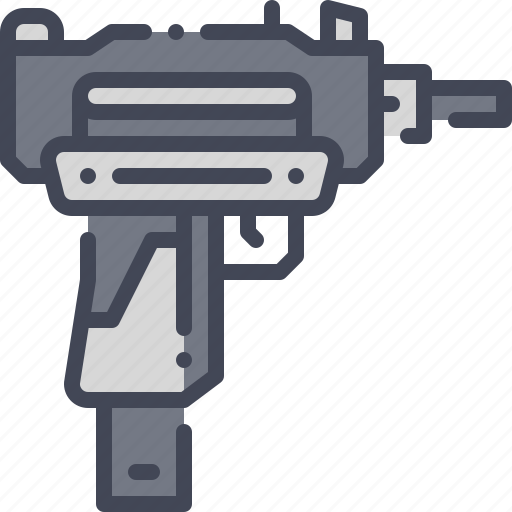 Gun, military, pistol, uzi, weapon icon - Download on Iconfinder
