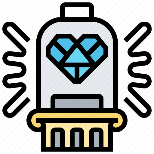 Diamond, heart, precious, value, wealth icon - Download on Iconfinder