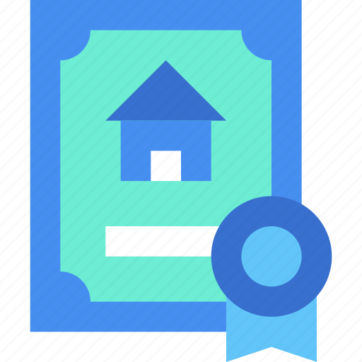 Certificate, house, contract, document, agreement, architecture icon - Download on Iconfinder