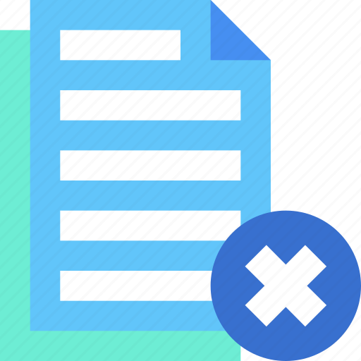 Denied, delete, rejected, document, file, file type, file format icon - Download on Iconfinder