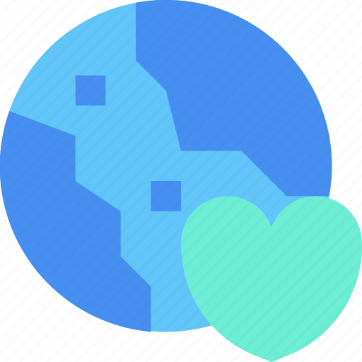 Love world, planet, heart, earth, peace, ecology, eco icon - Download on Iconfinder