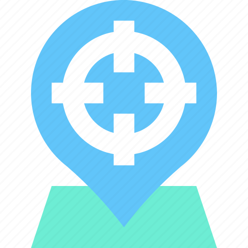 Pin target, marker, bullseye, point, location, map, pin icon - Download on Iconfinder