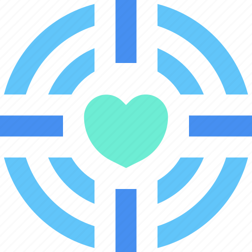 Target, focus, aim, goal, fall in love, love, heart icon - Download on Iconfinder