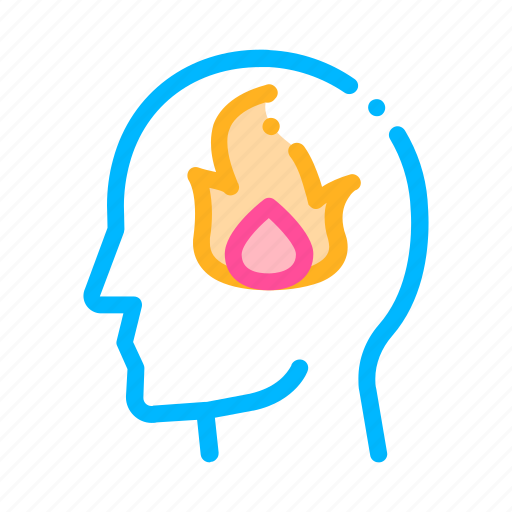 Burning, fire, flame, man, mind, silhouette icon - Download on Iconfinder