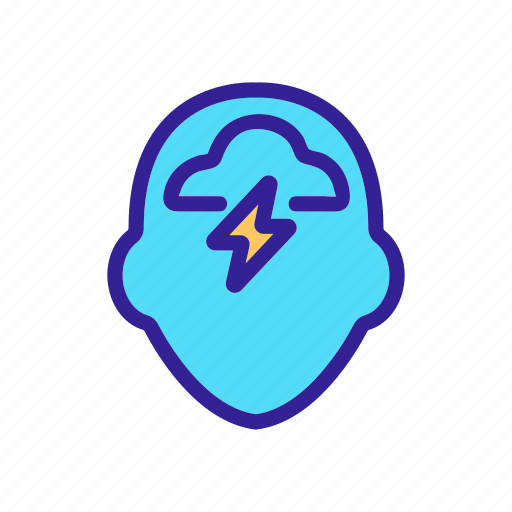 Brain, concept, contour, mind, psychology, silhouette icon - Download on Iconfinder