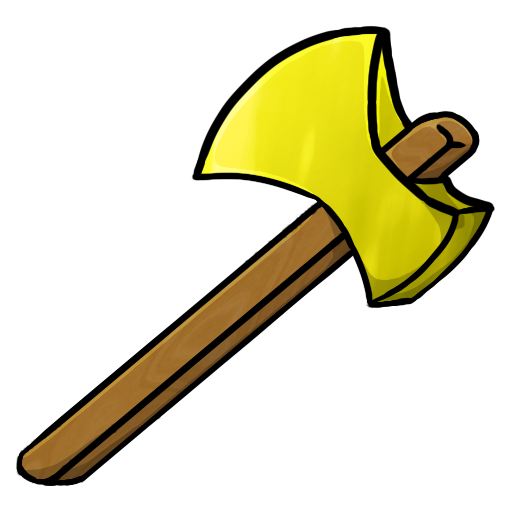 gold, axe 