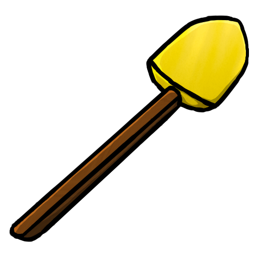 shovel, gold 